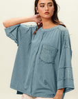 BiBi High-Low Washed T-Shirt