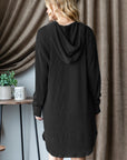 Heimish Ribbed Long Sleeve Hooded Dress