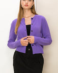 HYFVE Chic Button-Front Cardigan Sweater