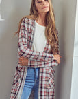 e Luna Plaid Long Cardigan