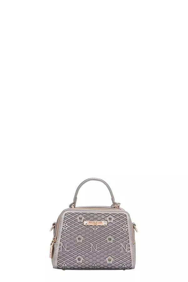 Nicole Lee USA Vegan Geometric Pattern Structured Handbag