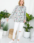 e Luna Plus Allover Floral Sweatshirt