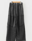 Mineral Wash Tiered Drawstring Wide Leg Pants