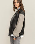 HYFVE Game On PU Colorblock Baseball Jacket