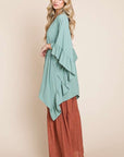 Jade By Jane Wide Sleeve Ruffle Kimono