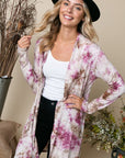 e Luna PLUS Tie Dye Long Cardigan