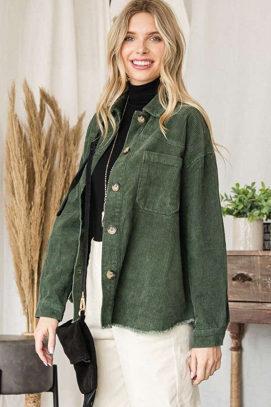 Jade By Jane Ribbed Velvet Jacket PLUS