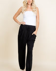 Super Lady Full Size Drawstring Elastic Waist Joggers with Pockets