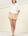 HYFVE Pleated Cuff Hem Shorts