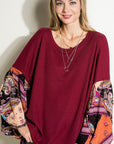 Paisley Volume Sleeve Top - Online Only - My Pampered Life Seattle