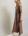 Vented Heavy Cotton Washed Dress