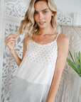 e Luna Polka Dot Stripe Solid Mix Tank Top