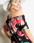 e Luna PLUS Floral One Shoulder Top