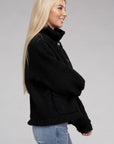 Cozy Sherpa Button-Front Jacket