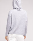 Zenana Hooded Brushed Melange Hacci Sweater