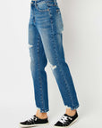 Judy Blue Full Size Distressed Slim Jeans