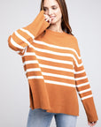 BiBi Ribbed Hem Stripe Sweater