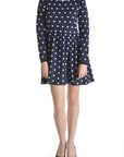 Baby Doll Polka Dot Patterned Sweater Dress