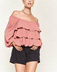 Jade by Jane Tiered Flounce Blouse PLUS