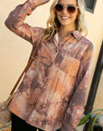 e Luna Plus Tie Dye Button Down Shirts