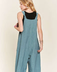 ADORA Knotted Wide Strap Wide Leg Overalls