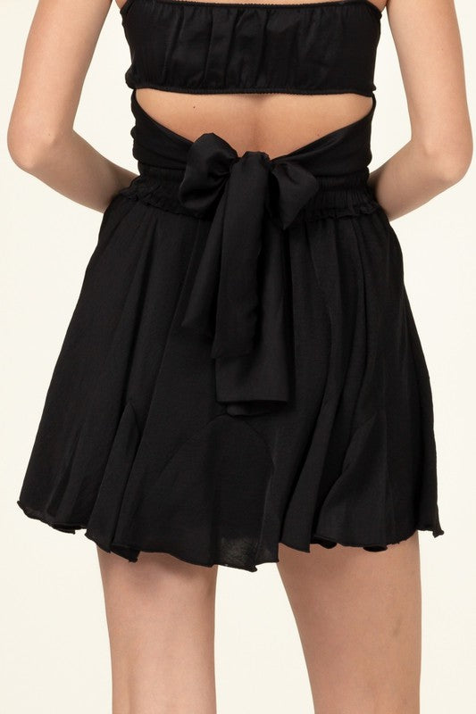 HYFVE Not Your Girl Drawstring Ruffled Mini Skirt