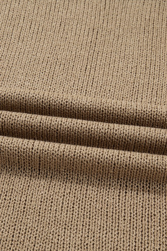 Solid Slouchy Drop Shoulder Sweater Dress