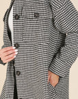 Hounds Tooth Long Shacket - Online Only