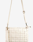 Fame Faux Leather Basket Weave  Crossbody Bag