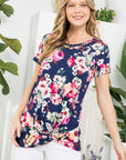 e Luna Floral Tunic Top