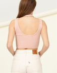 HYFVE Perfect Girl Ribbed Open-Back Crop Top