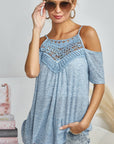 BiBi Front Crochet Lace Adjustable Strap Top