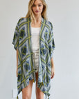 Davi & Dani Short Sleeve Loose Kimono - Online Only