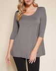 Fabina Bamboo Elbow Tunic Tee