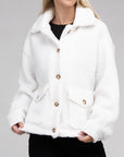 Cozy Sherpa Button-Front Jacket