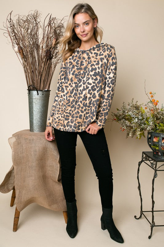 e Luna French Terry Cheetah Print Sweatshirt