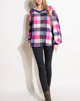 e Luna PLUS Multi Plaid Boxy Top