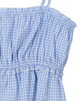 Lilou Blue Gingham Tank Top