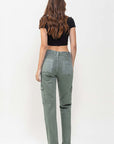 VERVET by Flying Monkey Mid Rise Straight Jeans with Cargo Pocket Detail