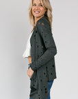 e Luna Distressed Cascade Cardigan