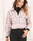 Lilou Plaid Crop Jacket