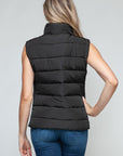 Snobbish Zip Up Turtleneck Vest with Pockets