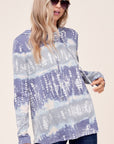 e Luna Terry Tie Dye Long Hoodie Top