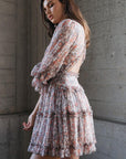 One and Only Collective Inc Printed Ruffle Sleeved Empire Waist Dress