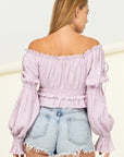 HYFVE Dipped in Sugar Flounce Hem Blouse - Online Only