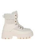 Wellerman Faux Fur Detail Chunky Hiker Boots