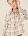 Lilou Plaid Short Shacket with Pockets