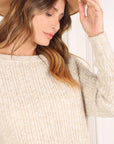 Lilous Oversize Cable Knit Sweater - Online Only