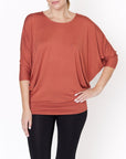 Fabina Bamboo Side Rouch Dolman Top