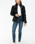 YMI Pocketed Zip Up Turtleneck Puffer Jacket